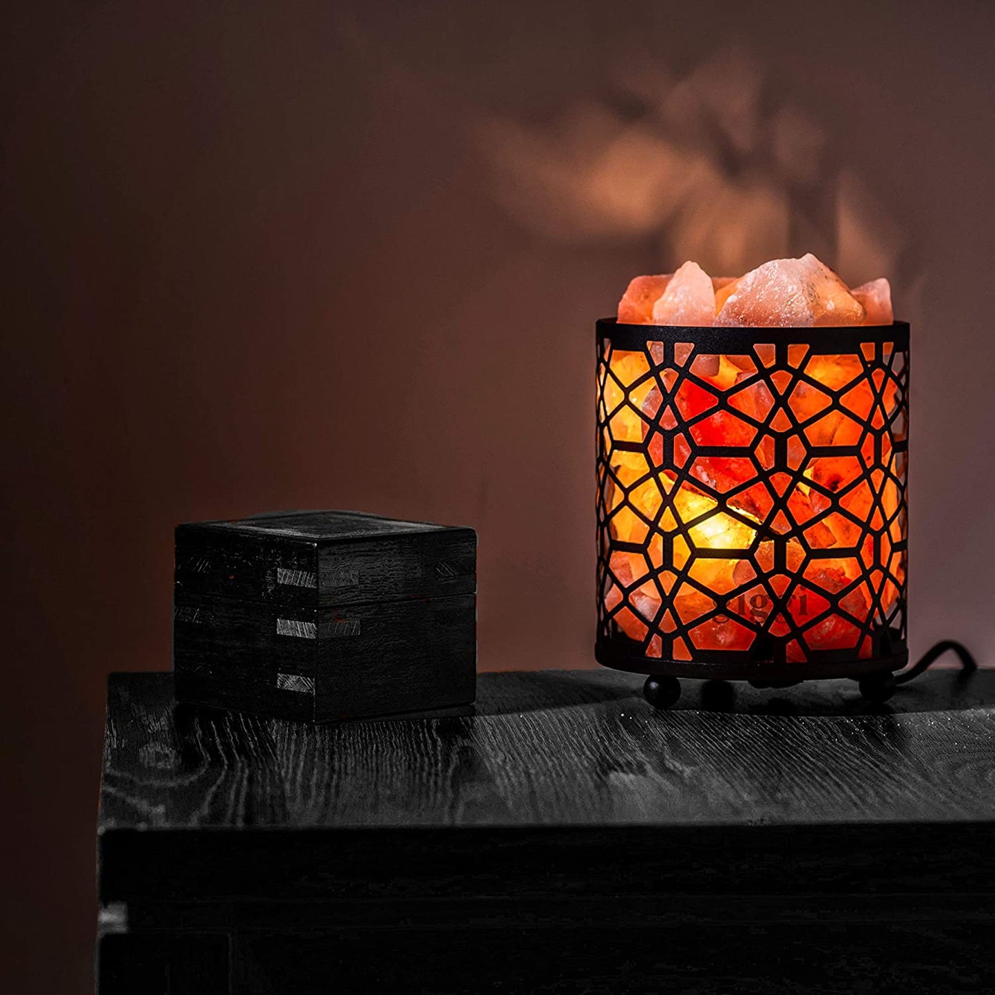 Giggi Aztec Metal Salt Lamp